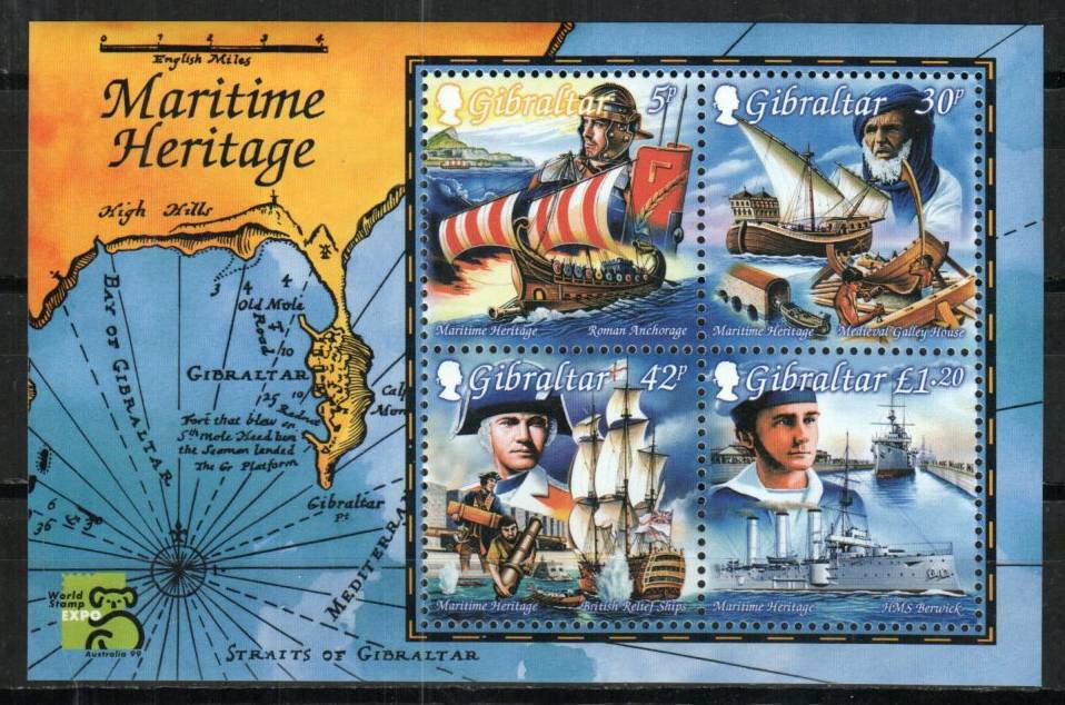 Gibraltar Stamp 801a - Maritime Heritage