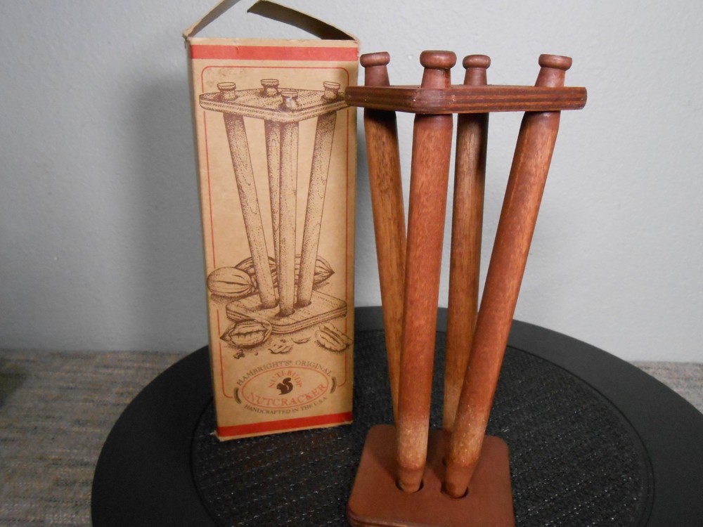 Hambright's Original Nuti-Budi Nutcracker Handcrafted USA Pecans, English walnut