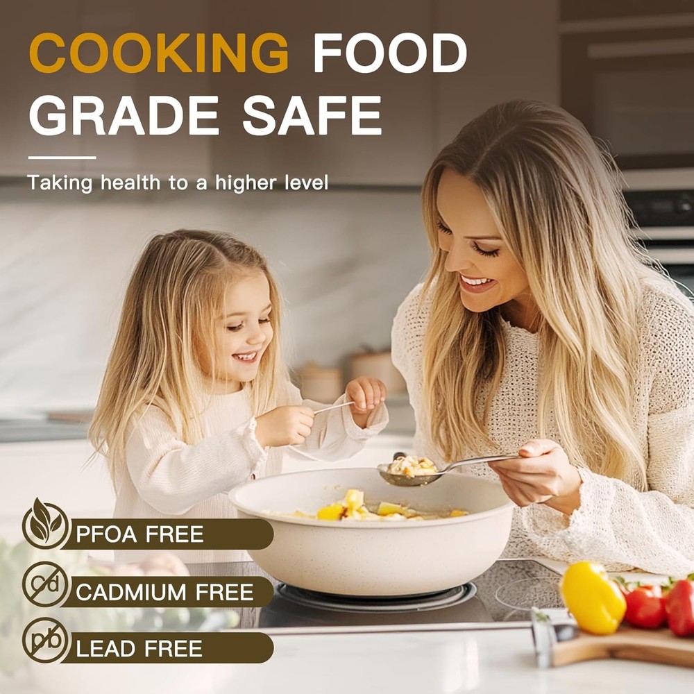23-Piece Nonstick Ceramic Cookware Set with Detachable Handles – Induction