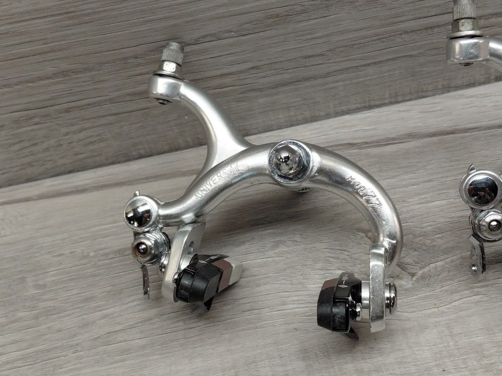 Vintage Universal MOD. 77 Front and Rear Side-pull Brake Set, Nutted