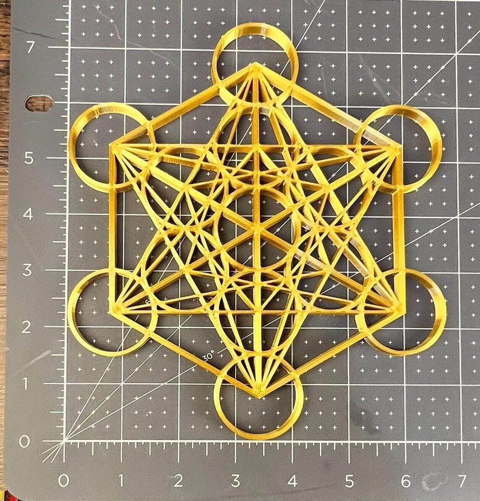 (2) Metatron Cube Meditation Sacred Geometry Wall Art Decor