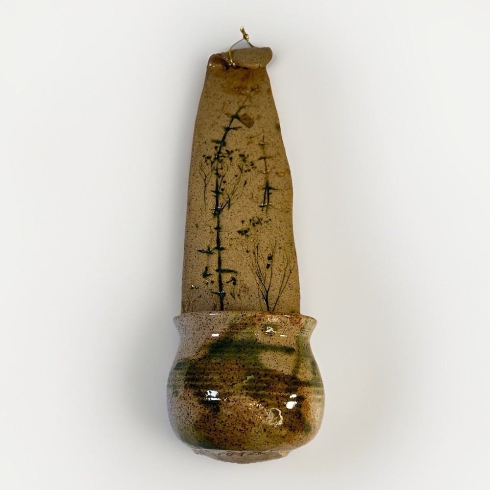 Signed Studio Art Pottery Plant Holder Signed
