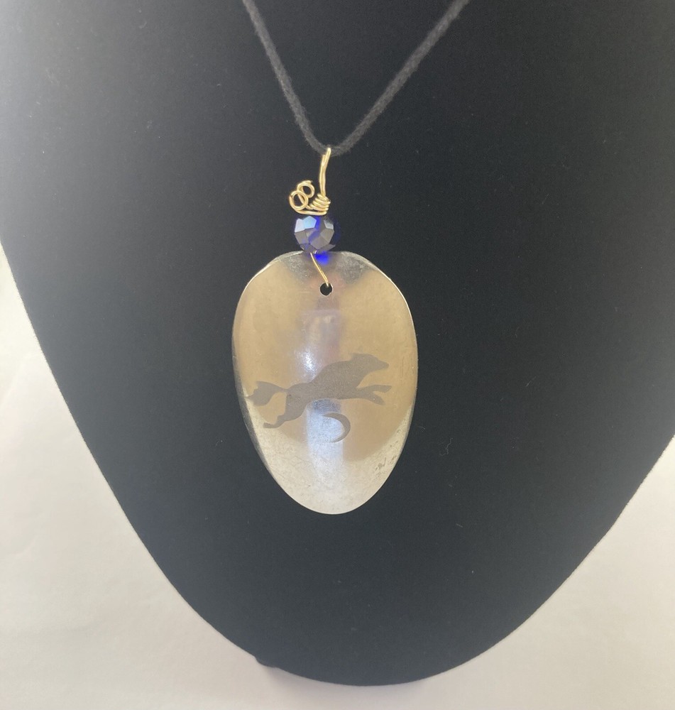 Wolf cresent moon Necklace