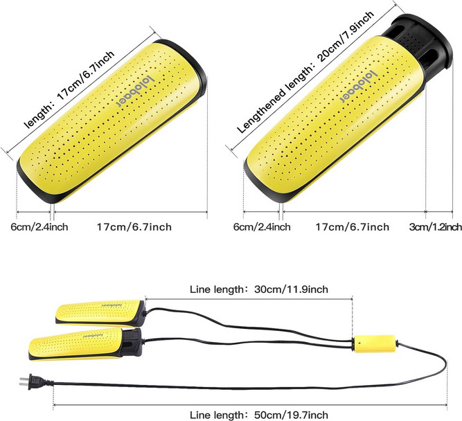 Portable Shoe Dryer Boot Warmer Auto Temp Control Fireproof Odor Drying