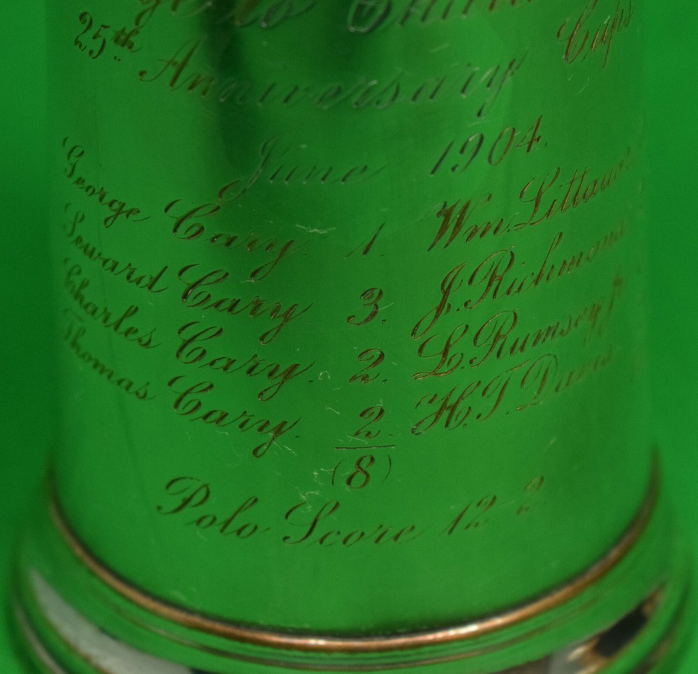 Silver 1904 Engraved Polo Mug