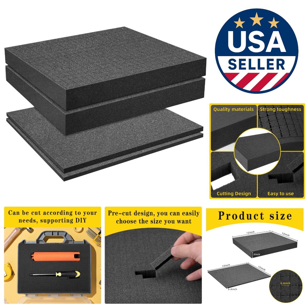 Pick and Pluck Foam Inserts - 2 Sizes for Organized Storage Solutions