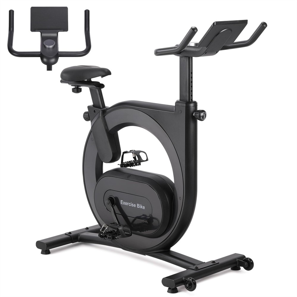 Exercise Bike Electromagnetic Control Adjustable Handlebars Seat for Home Cardio
