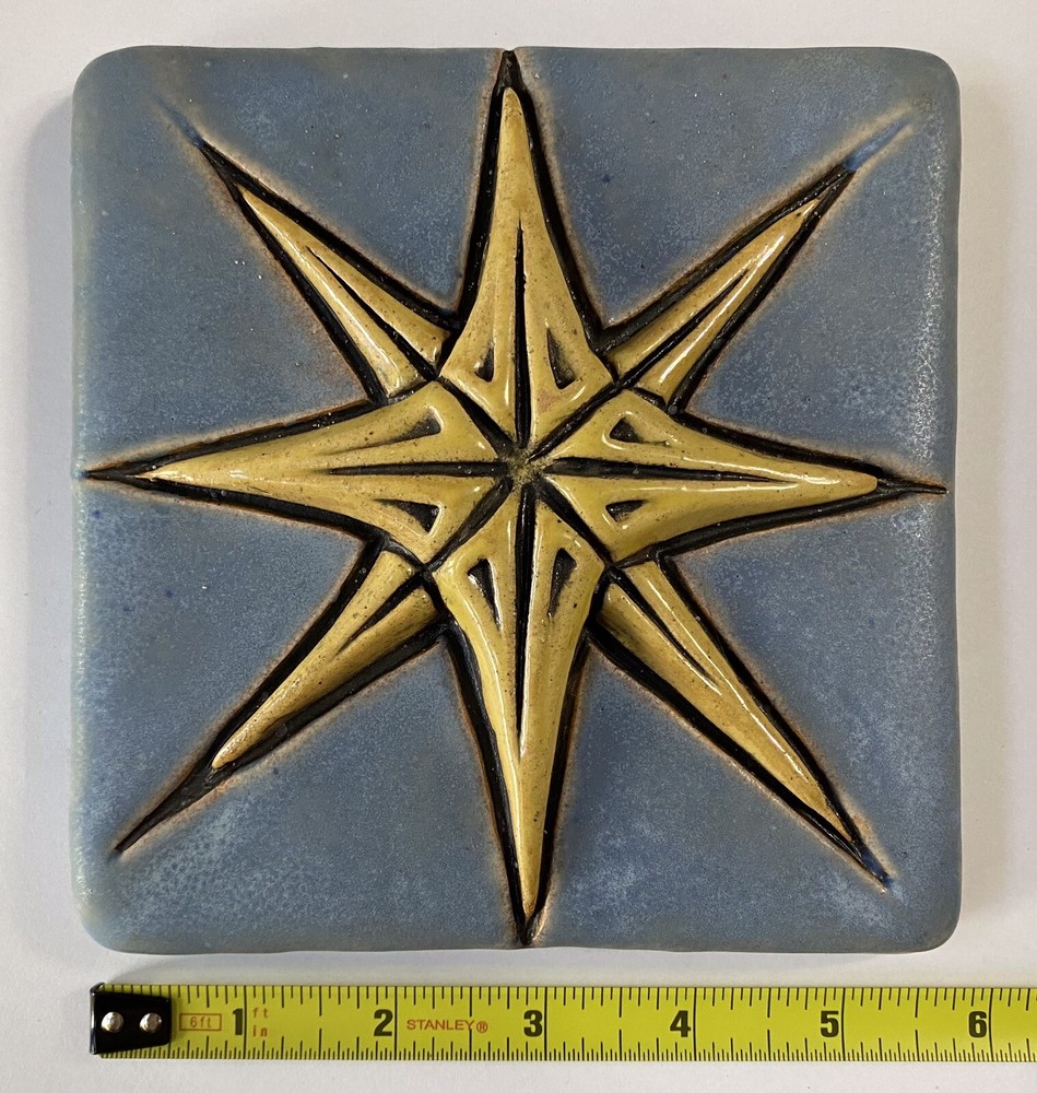 North Star Stoneware Art Tile By Gretchen Kramp