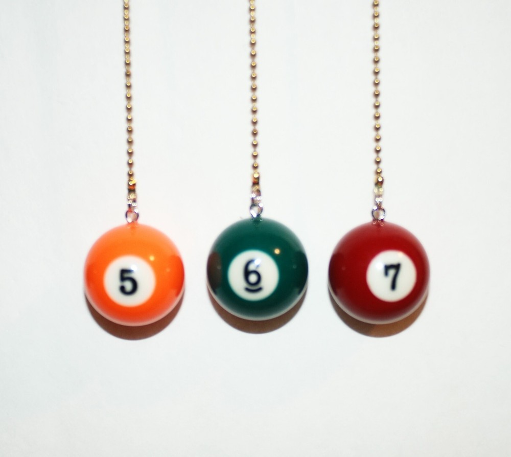 pool ball ceiling fan chain pulls