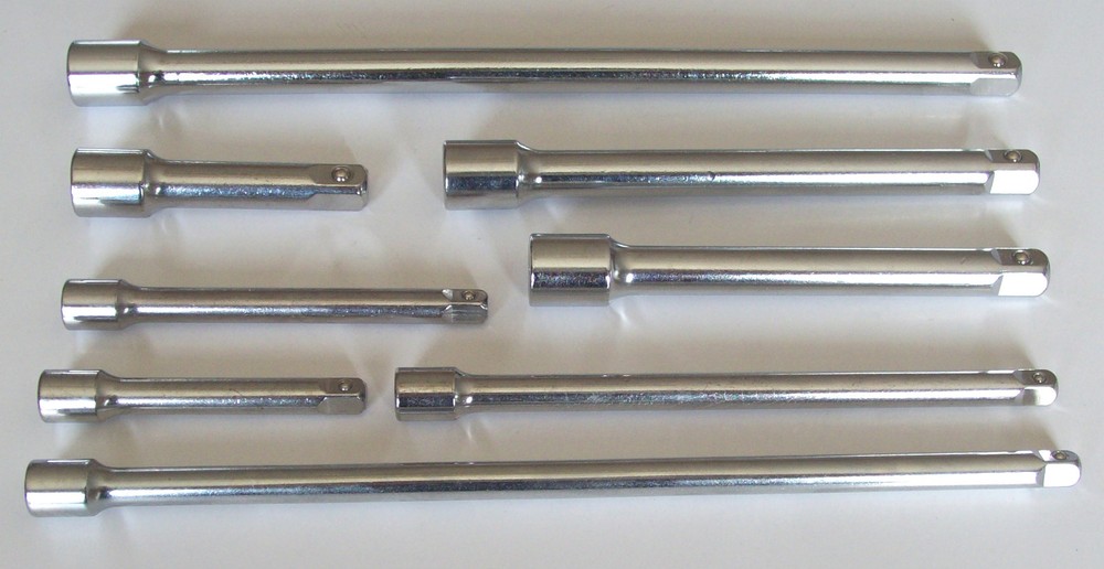 8pc CHROME EXTENSION BAR SOCKET RATCHET SOCKET
