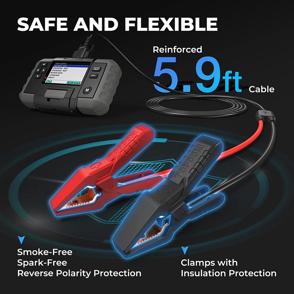 TOPDON BT600 Battery Tester Color Screen Display Professional-Level Testing Tool