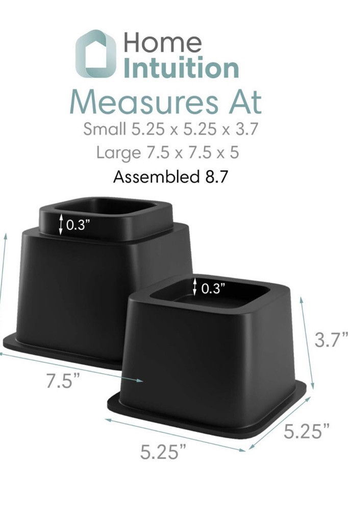 Heavy Duty Home Intuition Adjustable Risers - 8 Risers - Brand New!
