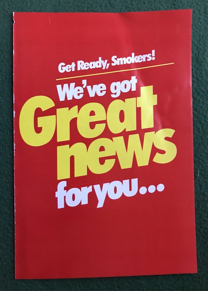 Winston Camel Cigarettes pull out advertisement Millionaire Cash Quiz Contest