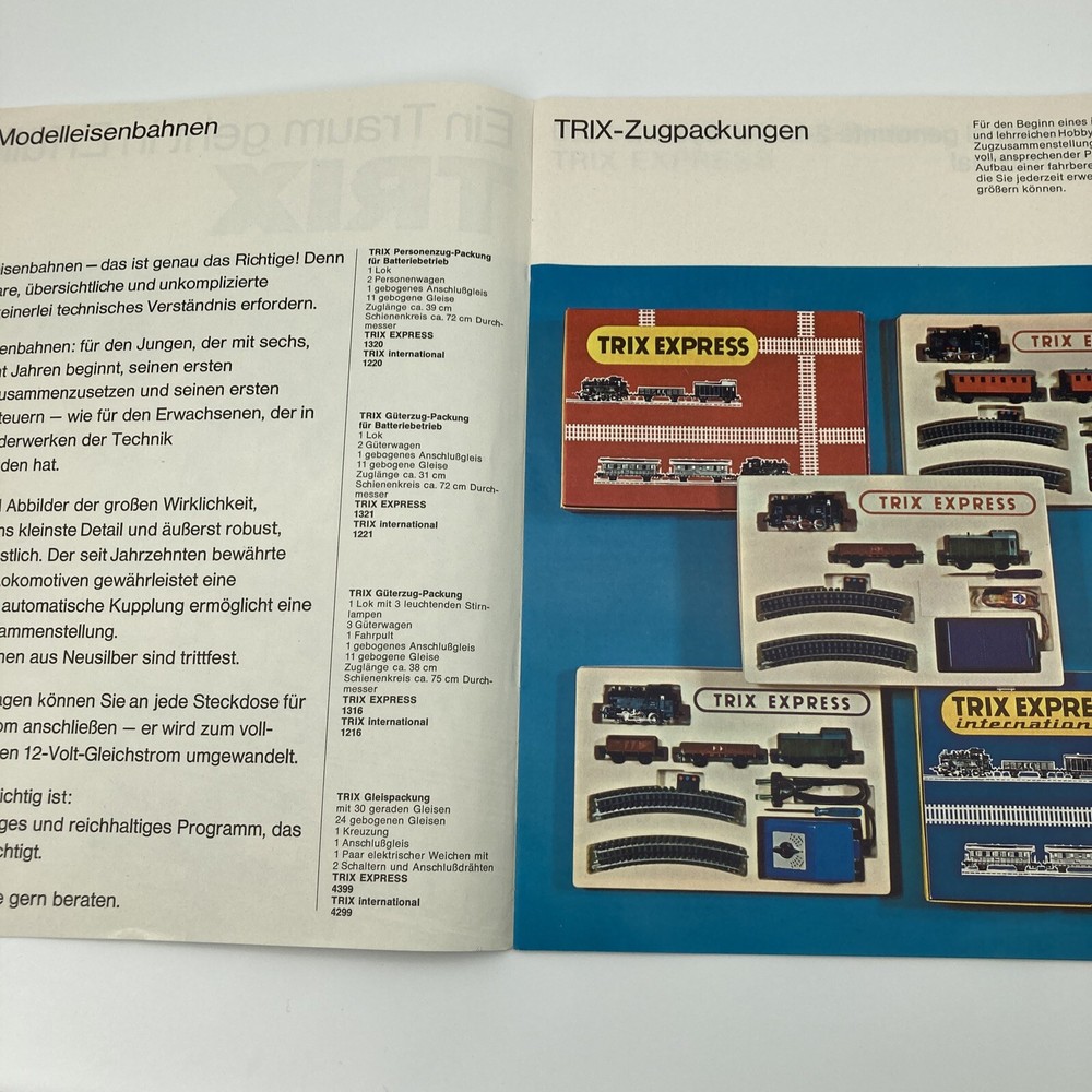 Trix Electric Model Train Railway Catalog 1966 German with Insert