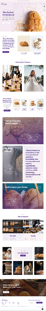 Bakery Website Design with Free VPS Web Hosting and Installation
