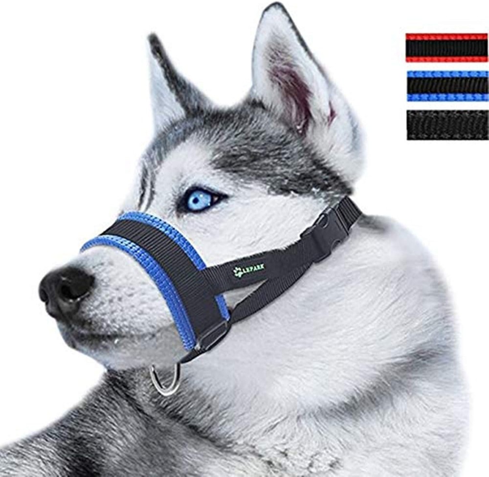 Nylon Dog Muzzle Small,Medium,Large Dogs Prevent from Biting,Barking &