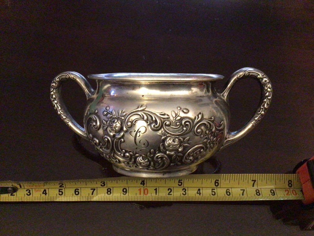 Vintage Dual Handle Gorham Sterling Silver Sugar Bowl