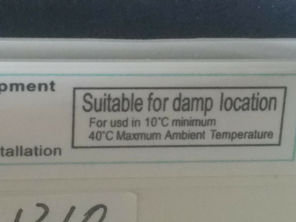 LED Emergency Exit Light Double Face Red Lettering 120/277V Damp Location
