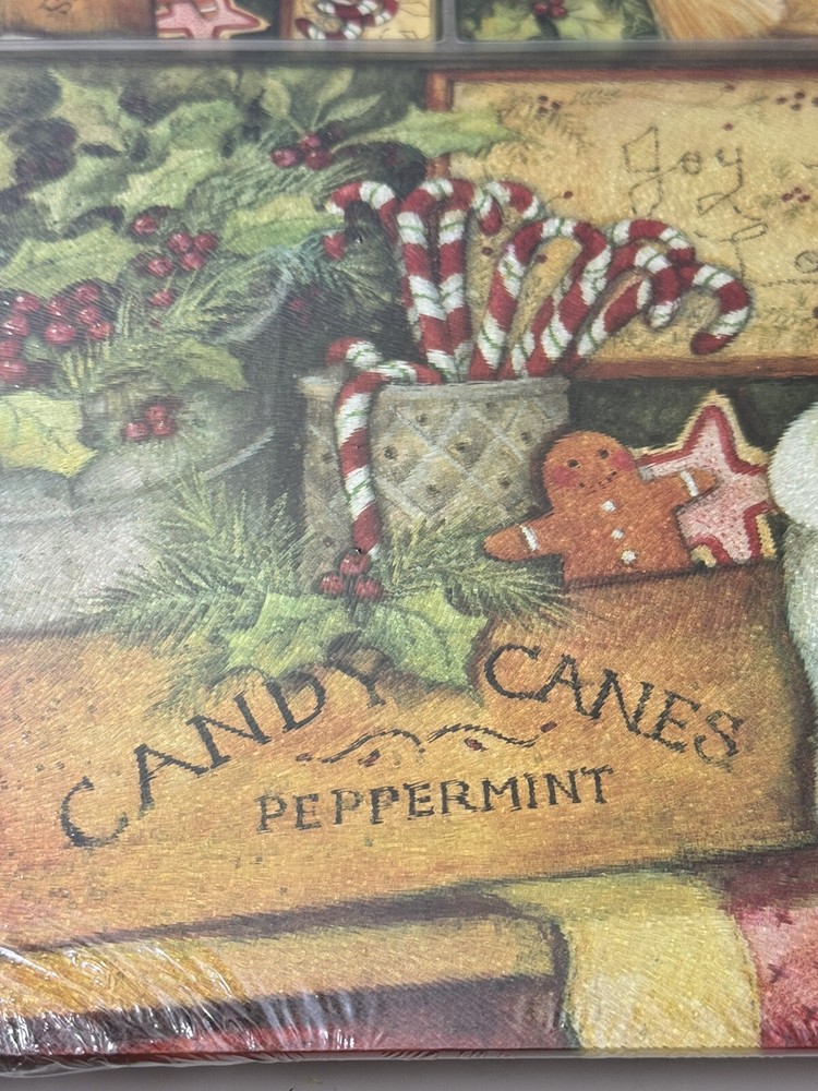 Christmas Cutting Board & Coaster Set – Holiday Kitchen Serving Board – New Gift