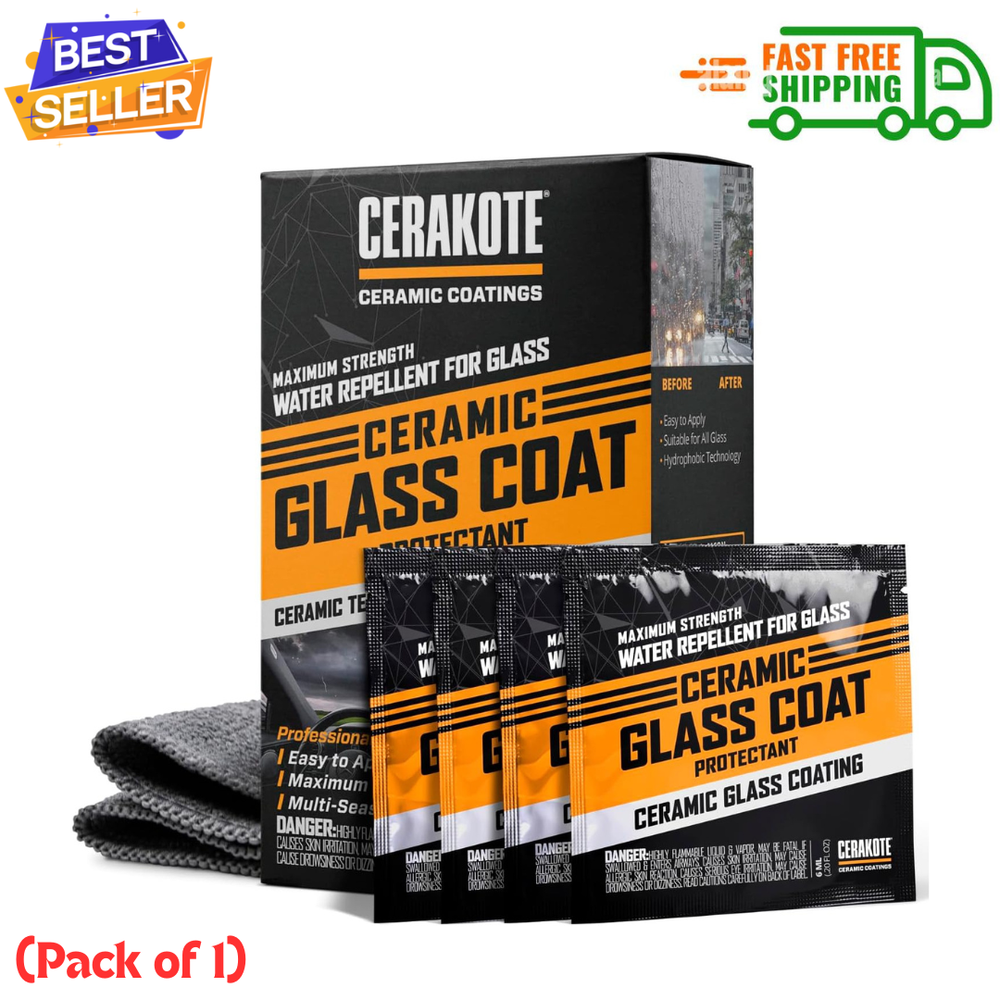 CERAKOTE Rapid Ceramic Glass Coat Windshield Kit Professional Ceramic Coating...