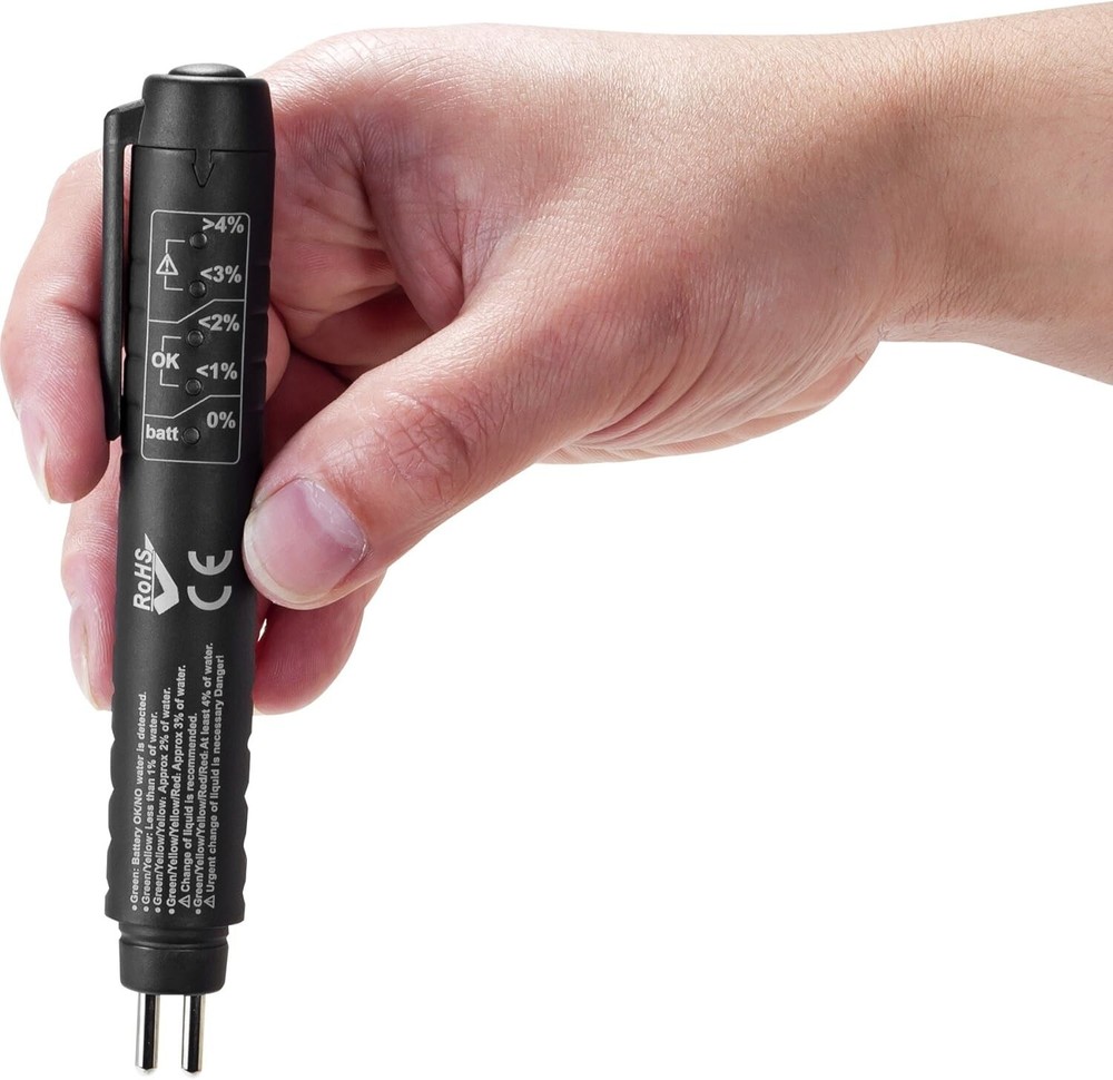 Pocket-Sized Brake Fluid Tester with LED Indicator for Quick Quality Assessment