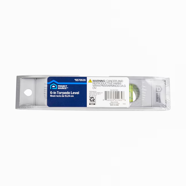 Project Source Plastic 6-in 3 Vial Torpedo level