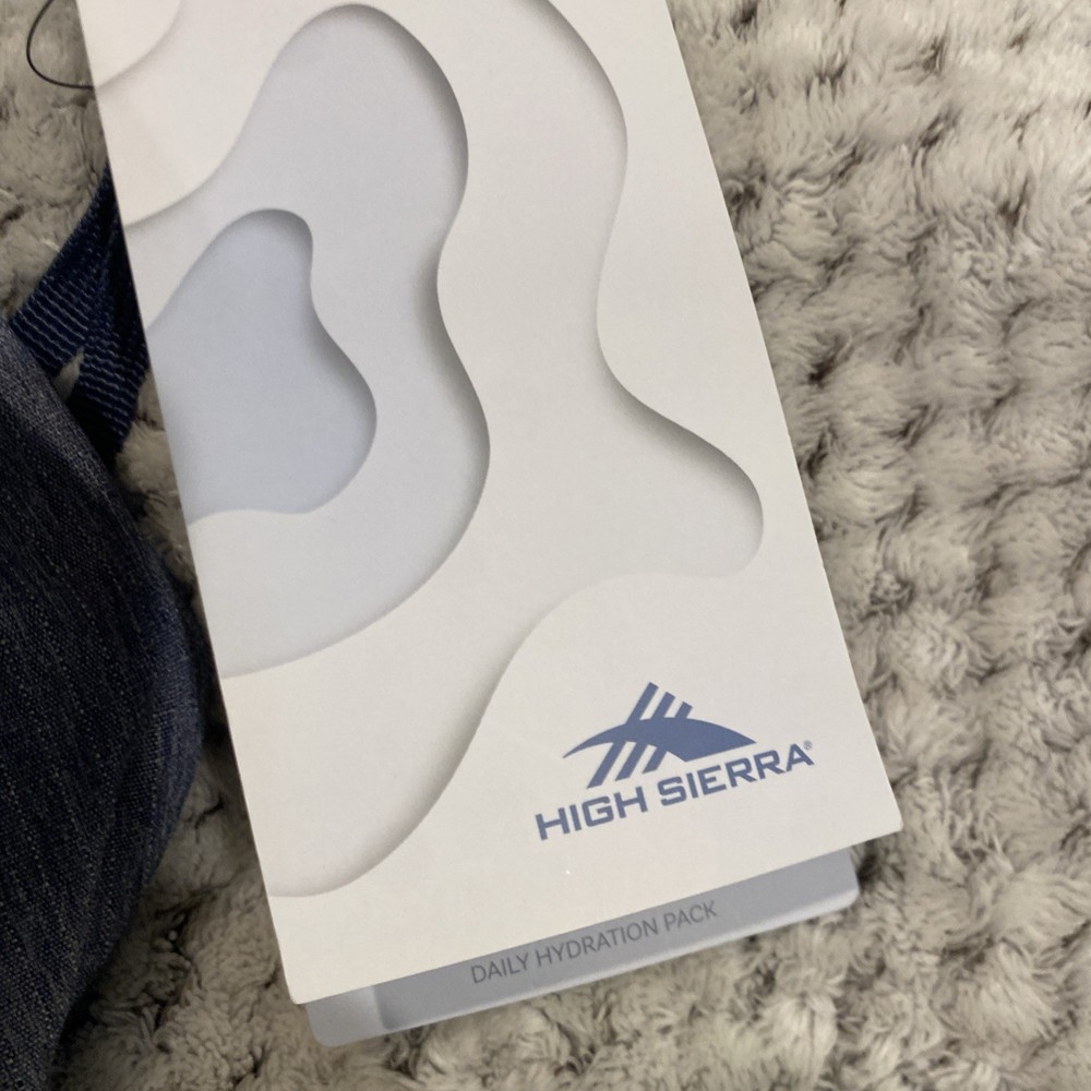 High Sierra Grey Hydration Backpack with 2L Bladder Blue Hydropack.