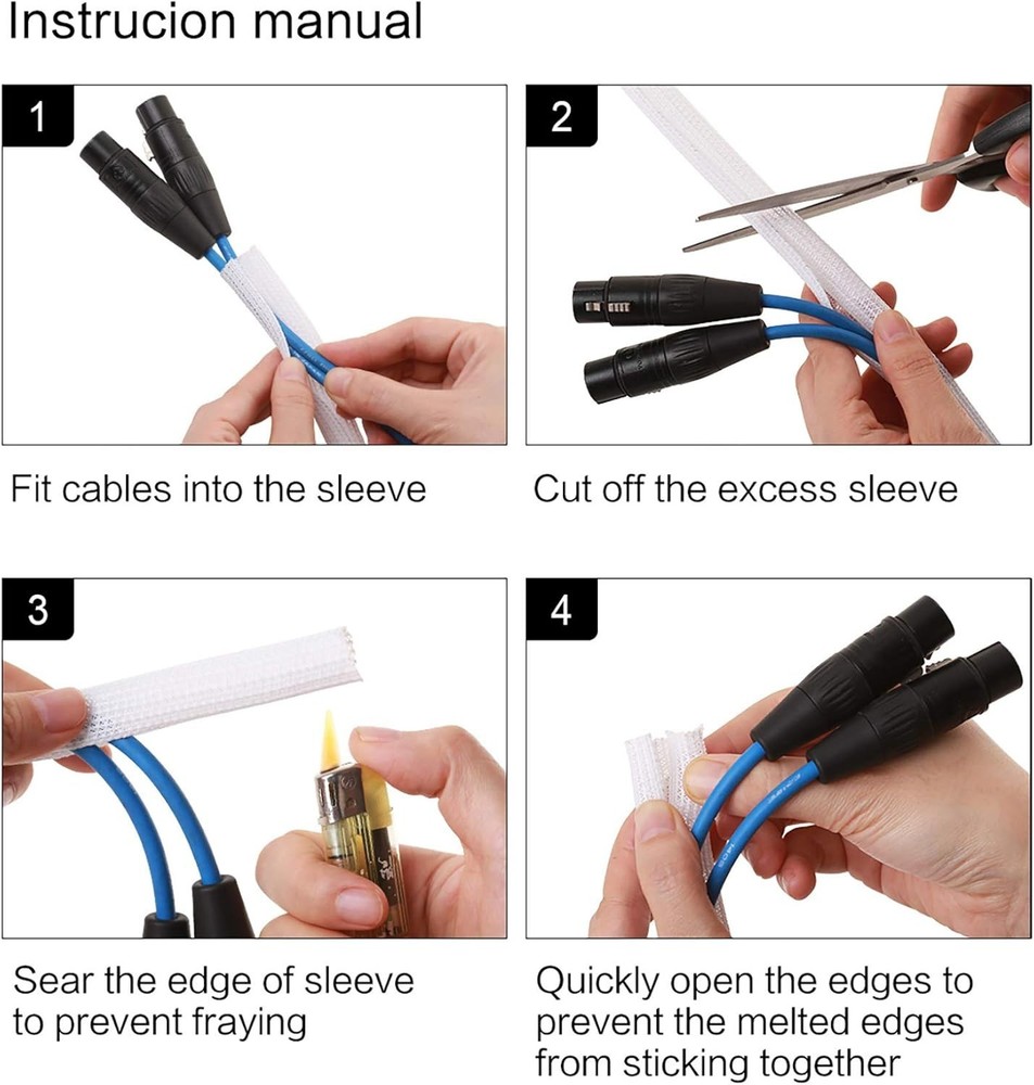 10ft Insulated Cord Protector with Split Design - Safe & Stylish Cable Sleeve