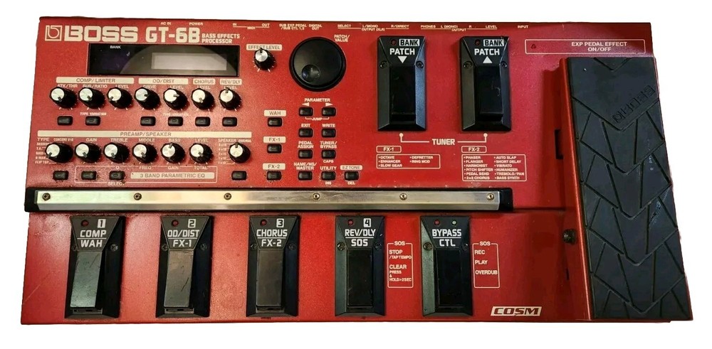Red BOSS Bass Effects Processor GT-6B Guitar Multi-Effects Processor