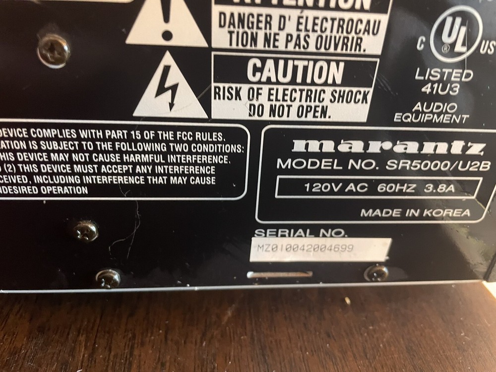 Marantz SR5000 AV Surround Receiver Tested and Working!