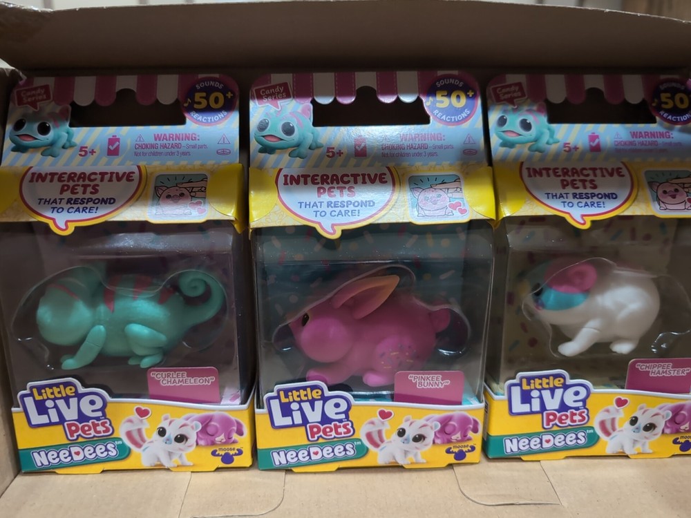 9 Pack Little Live Pets NeeDees Candy Series Interactive Toy Store Display Case