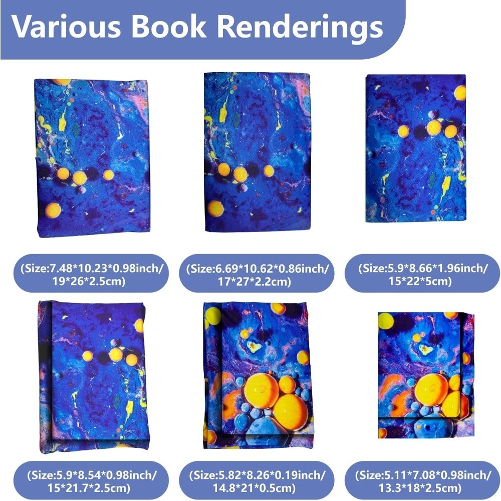 Elastic Washable Floral Book Cover Stretchable Nylon Cloth Polyester Protector