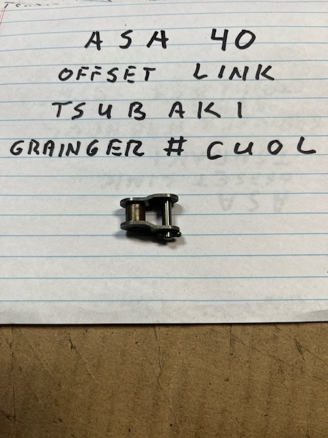 Tsubaki #40 steel offset link for roller chain