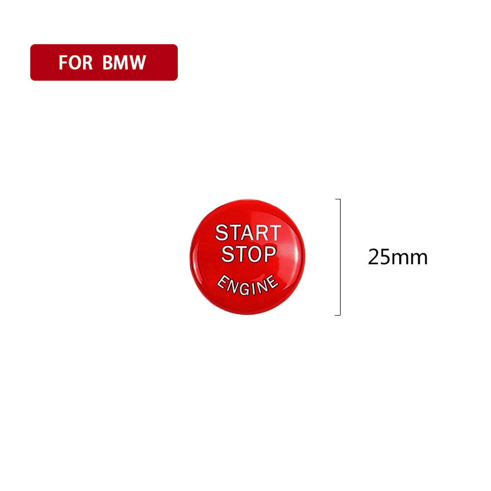 Red Start/Stop Engine Button Replace Cover With Ring For BMW E90 E92 E93 2009-12