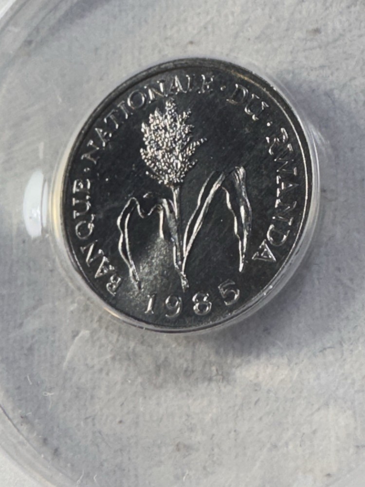 1985 Rwanda 1 Franc Graded MS 67 by ANACS