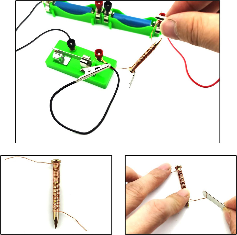 DIY Physics Experiment Model Kit Electromagnetic Materials Electromagnet and Bas