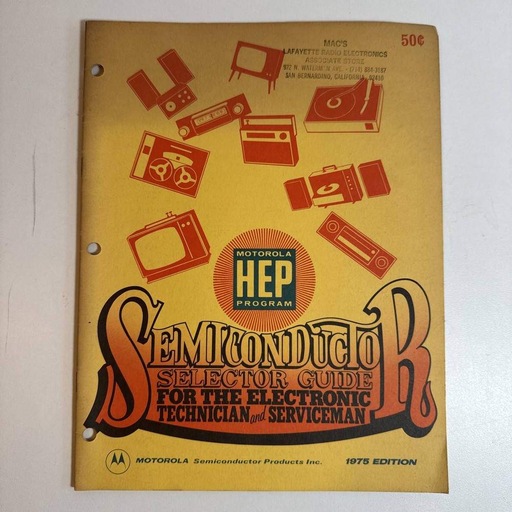 Motorola Cross Reference Semiconductor 1975 HEP Selector Guide