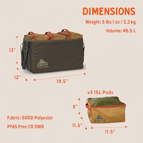 CARGO Box – Camping, Tailgating, Travel Organization Kit, Large Structured