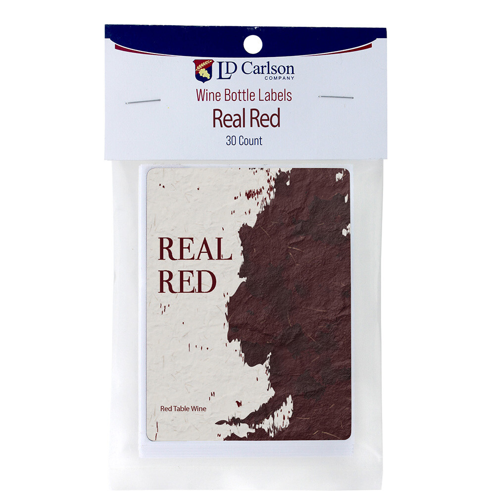 Real Red Wine Labels 30/Pack Varietal Collection