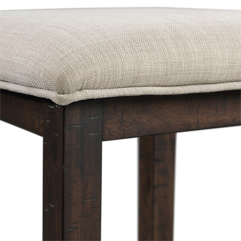 Pemberly Row Contemporary Multipurpose Bar Table Set in Walnut