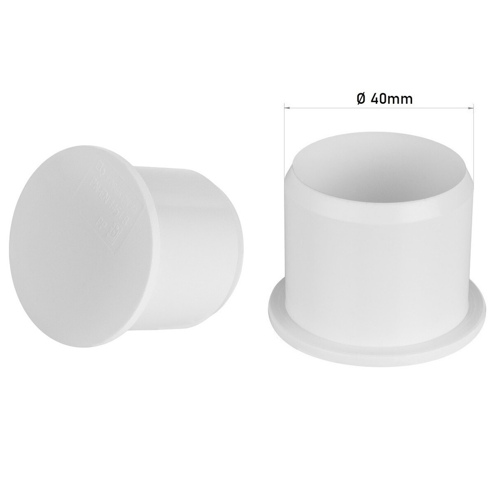 Socket Plug 40mm Waste Pipe Soil Pipe Vent Pipe Cap Blank Stop End Push-Fit