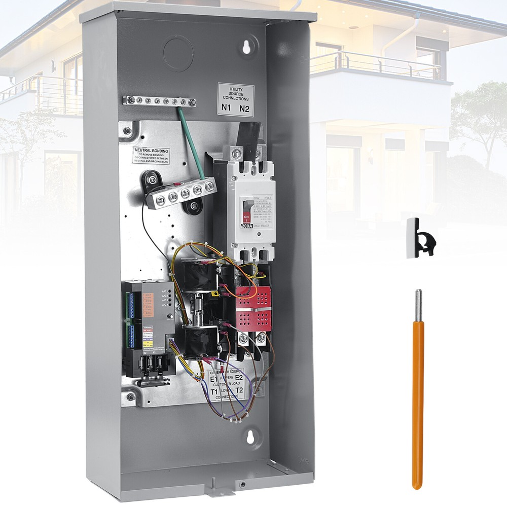 200 Amp Single Phase Automatic Transfer Switch, Replace for Generac RXSW200A3