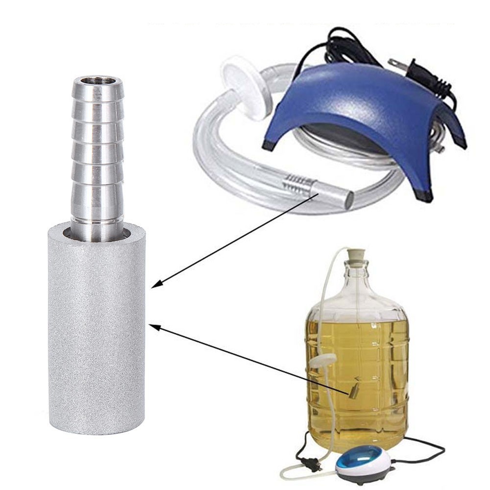 2Pcs 0.5μm Diffusion Stone Stainless Steel Aeration Stone With 1/4 Outer