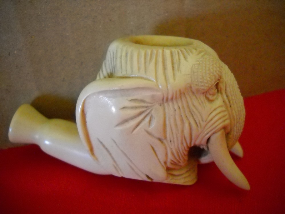 Meerschaum Elephant Head for Pipe.
