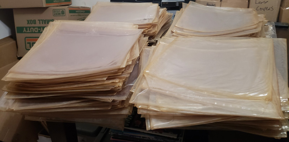 285 Dusty Dirty Laserdisc Sleeves Thick Protective Covers Outer Plastic