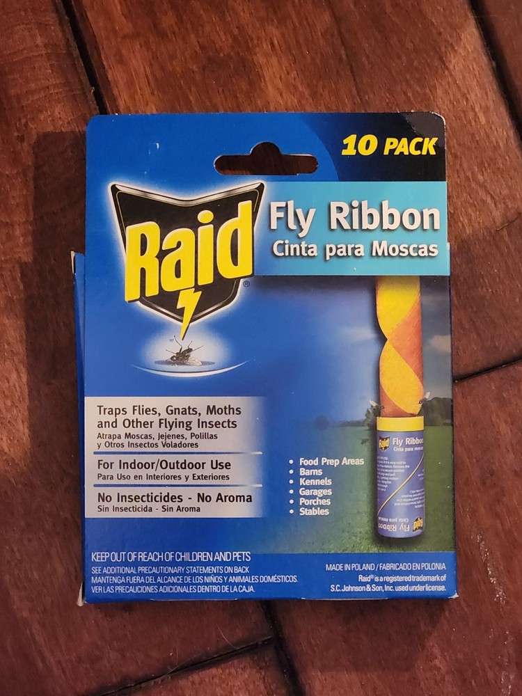 Raid fly ribbon trap 10-PACK EACH, 6 Boxes, TOTAL 60 COUNT