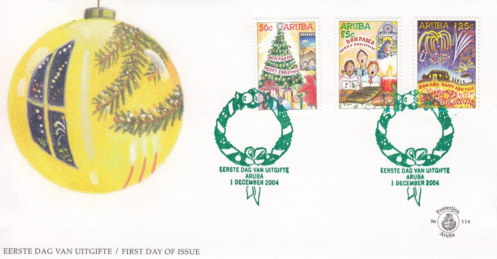 Arubu Issue FDC 2004 (114) Christmas
