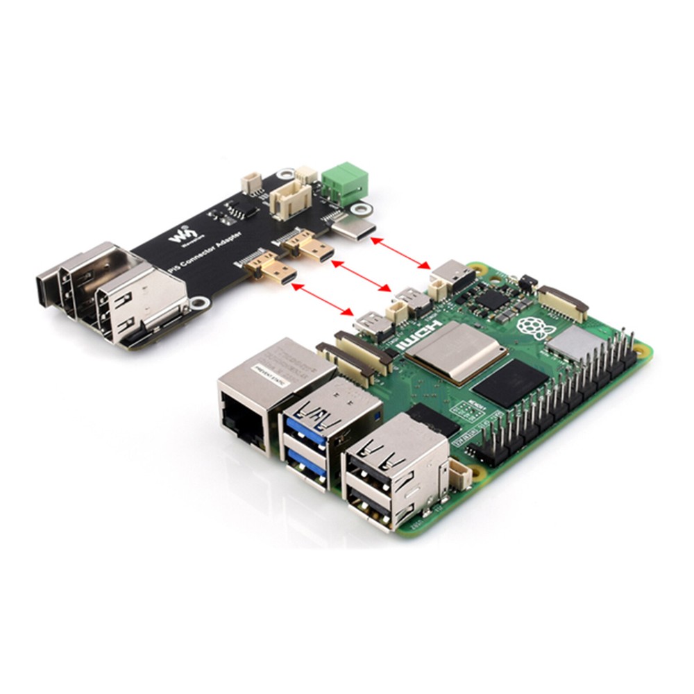 Raspberry Pi Multi-Function Expansion Board HDMI Dual 4K Output With Pi5/Pi4B US