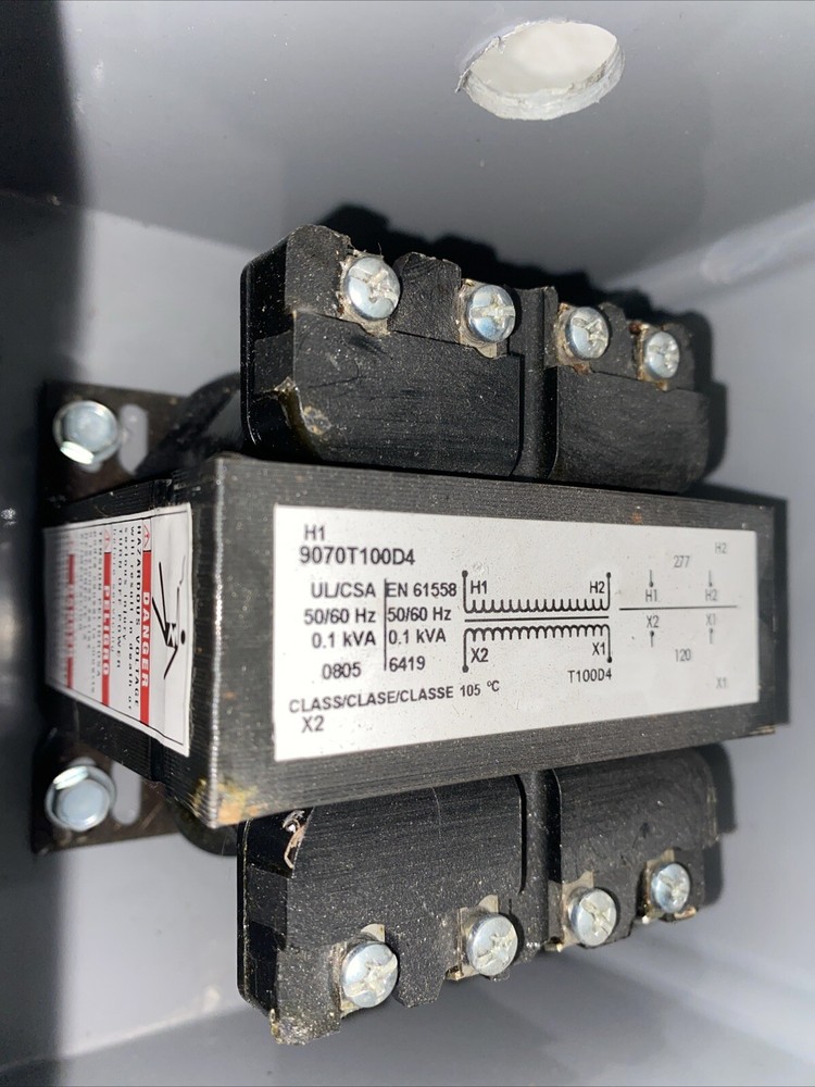 SQUARE D 9070T100D4 INDUSTRIAL CONTROL TRANSFORMER, 277V PRI, 120V SEC