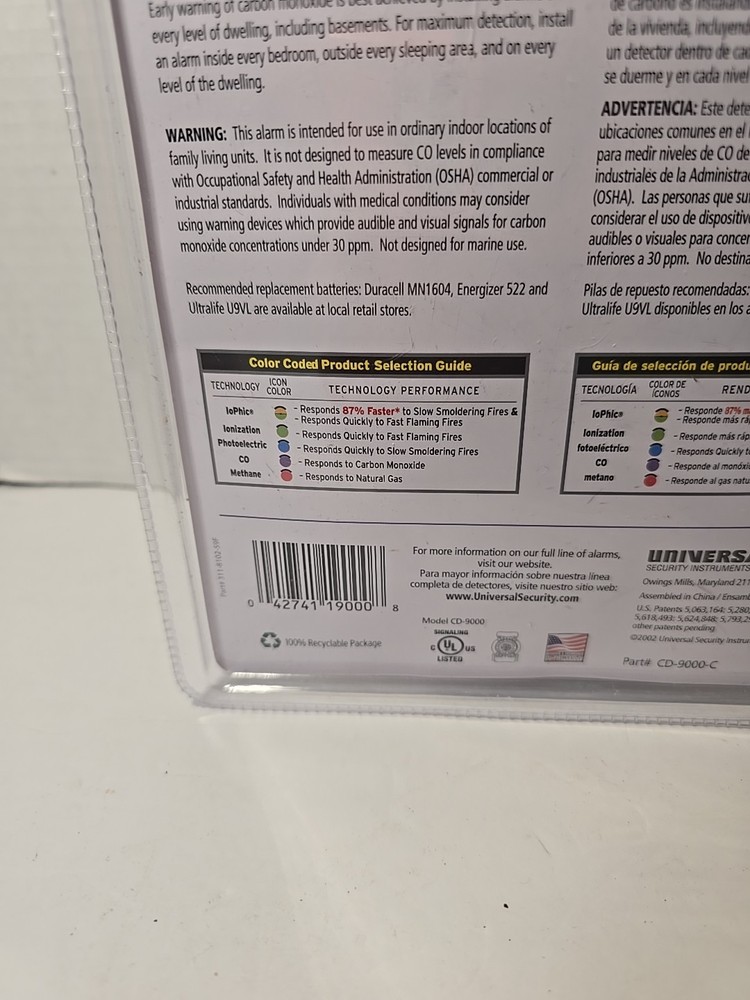 Universal Carbon Monoxide Alarm